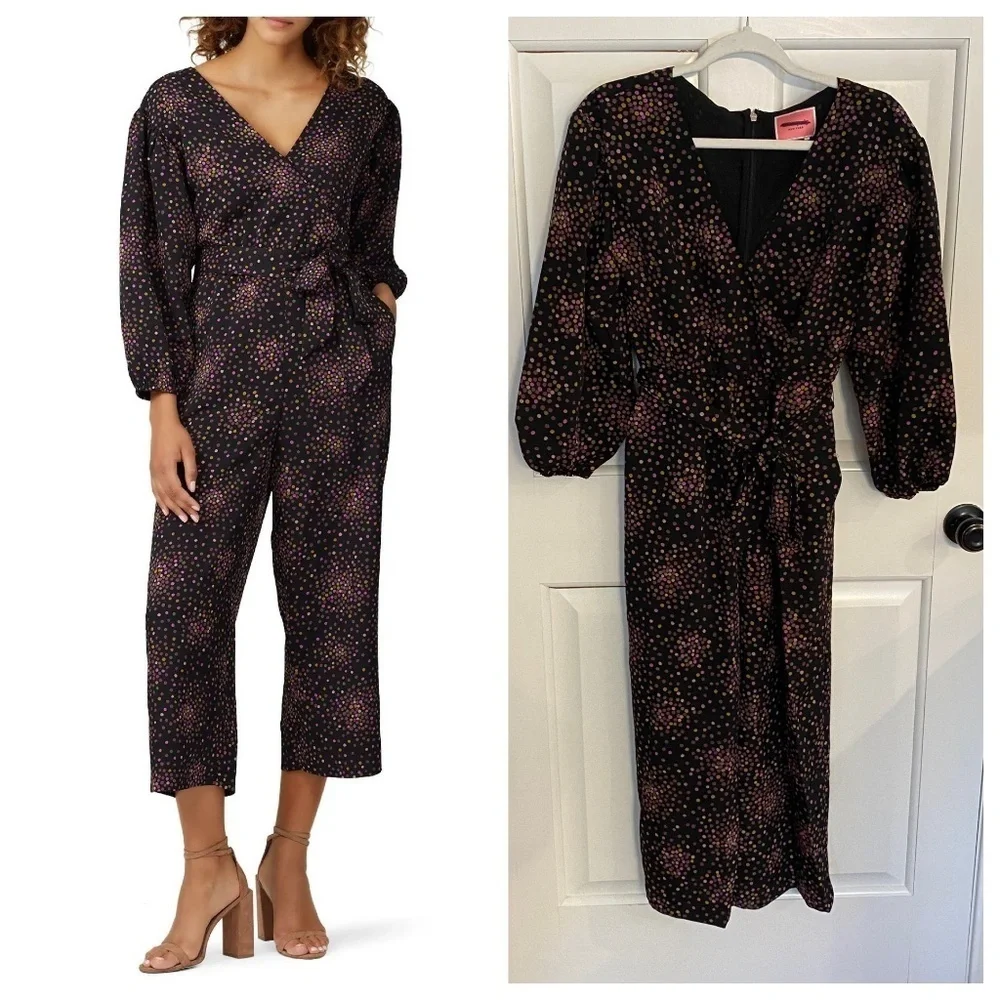 Kate Spade Disco Dots long sleeve Jumpsuit 33473